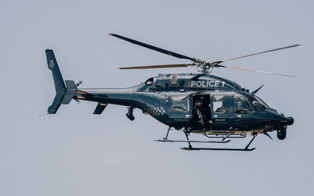 Police used the Eagle helicopter in a pursuit after an attempted supermarket robbery..jpg