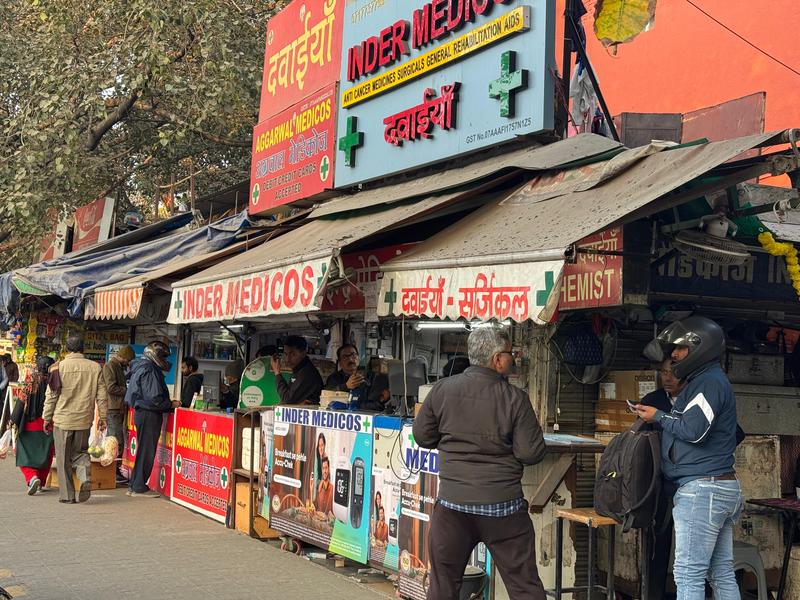 1月14日,印度首都新德里街头。